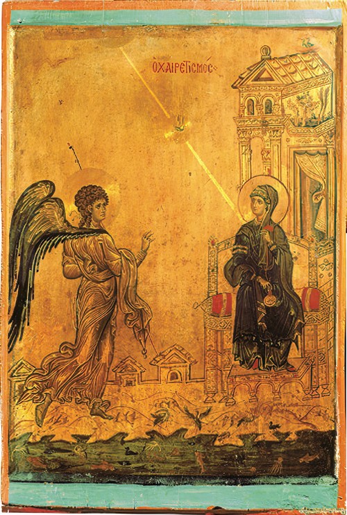 Icône de l'Annonciation conservée au monastère du Sinaï